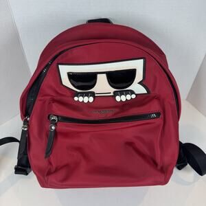 Karl Lagerfeld Paris Iconic Red Backpack